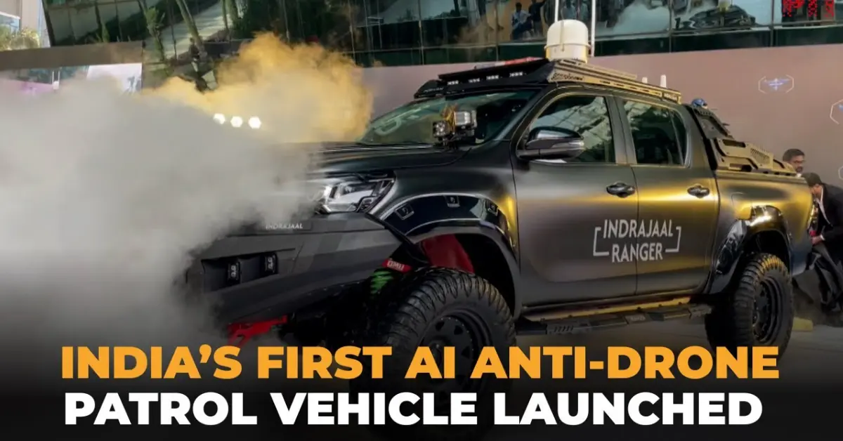 Indrajaal Ranger Anti-Drone Vehicle Unveiled